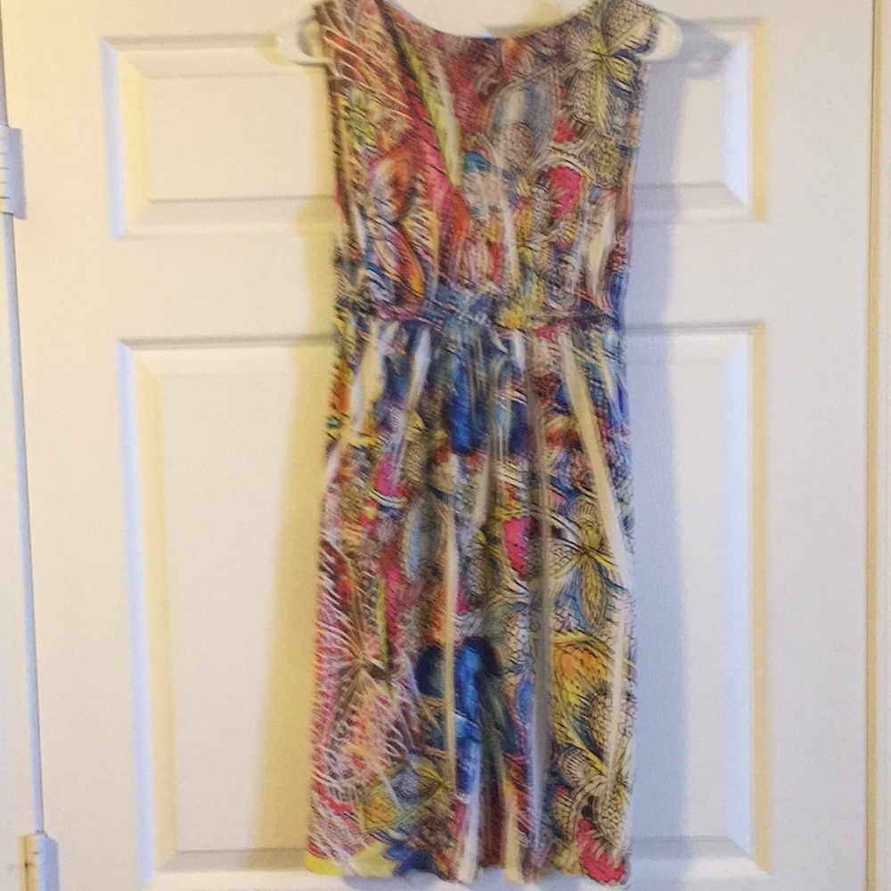 Style Biz Inc Print Mini Dress Crystals Size L - Picture 4 of 7